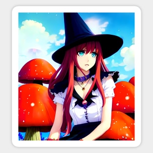 Mushroom Witch Sticker